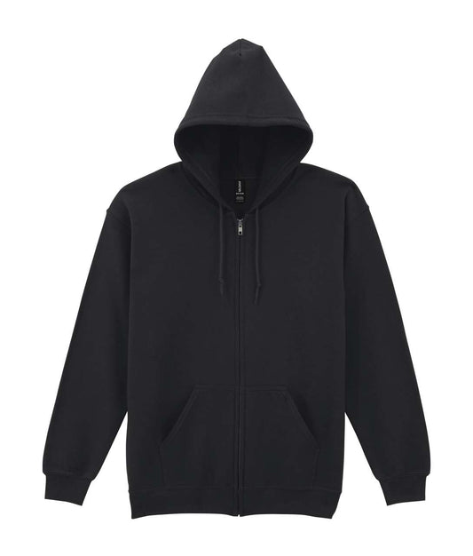 HEAVY BLEND™ ADULT FULL ZIP HOODED SWEATSHIRT - Black - Main