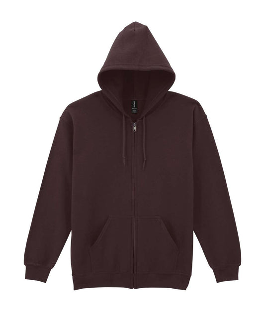 HEAVY BLEND™ ADULT FULL ZIP HOODED SWEATSHIRT - Dark Chocolate - Main