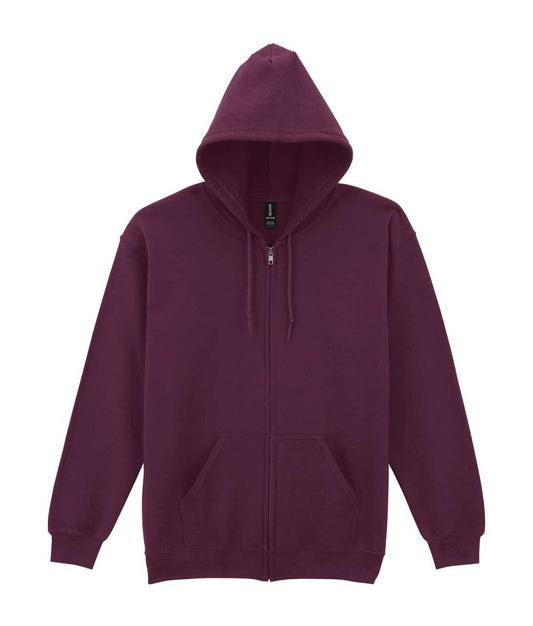 HEAVY BLEND™ ADULT FULL ZIP HOODED SWEATSHIRT - Maroon - Main