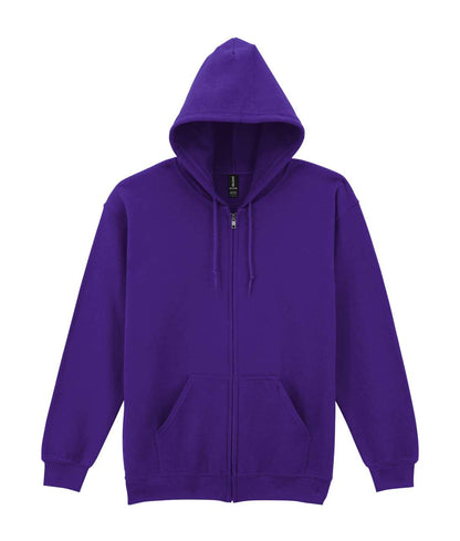 HEAVY BLEND™ ADULT FULL ZIP HOODED SWEATSHIRT - Purple - Main