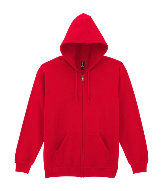 HEAVY BLEND™ ADULT FULL ZIP HOODED SWEATSHIRT - Red - Main