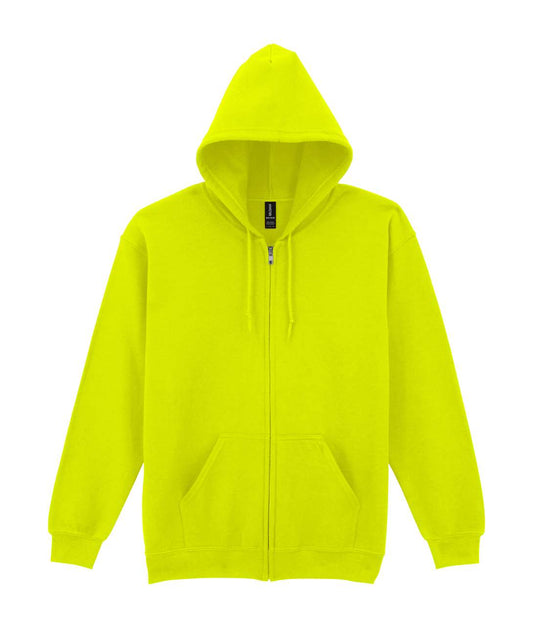 HEAVY BLEND™ ADULT FULL ZIP HOODED SWEATSHIRT - Safety Green - Main