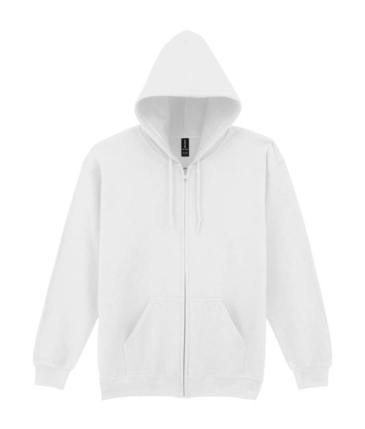 HEAVY BLEND™ ADULT FULL ZIP HOODED SWEATSHIRT - White - Main