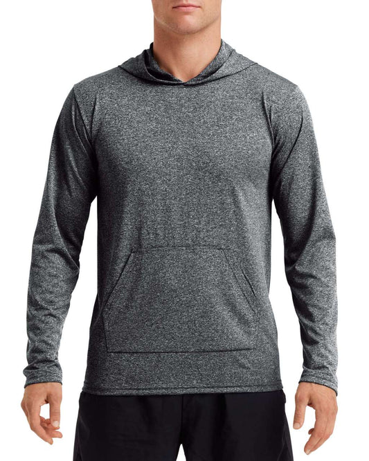 PERFORMANCE ®  ADULT HOODED T-SHIRT - Heather Sport Black - Main