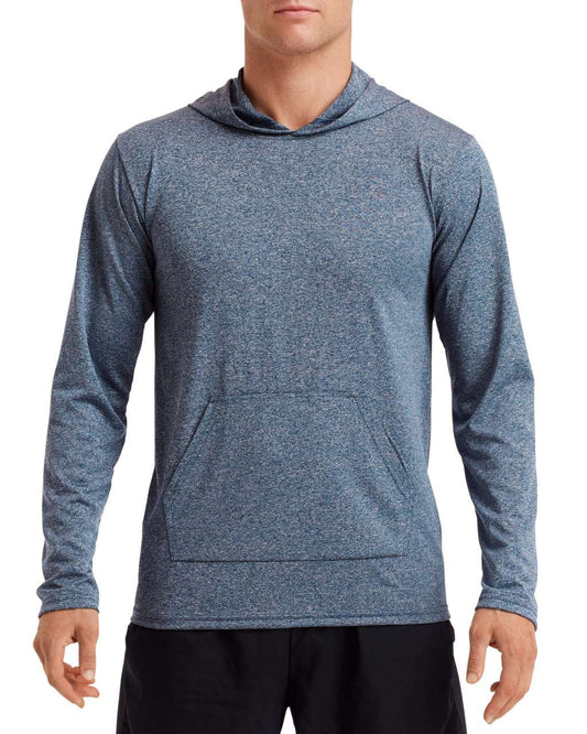 PERFORMANCE ®  ADULT HOODED T-SHIRT - Heather Sport Dark Navy - Main