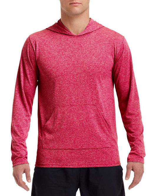 PERFORMANCE ®  ADULT HOODED T-SHIRT - Heather Sport Scarlet Red - Main