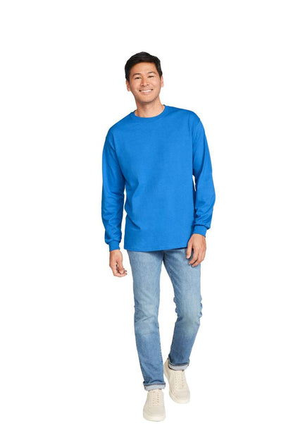 GILDAN ®  HEAVY COTTON™ ADULT LONG SLEEVE T-SHIRT - Navy - Additional