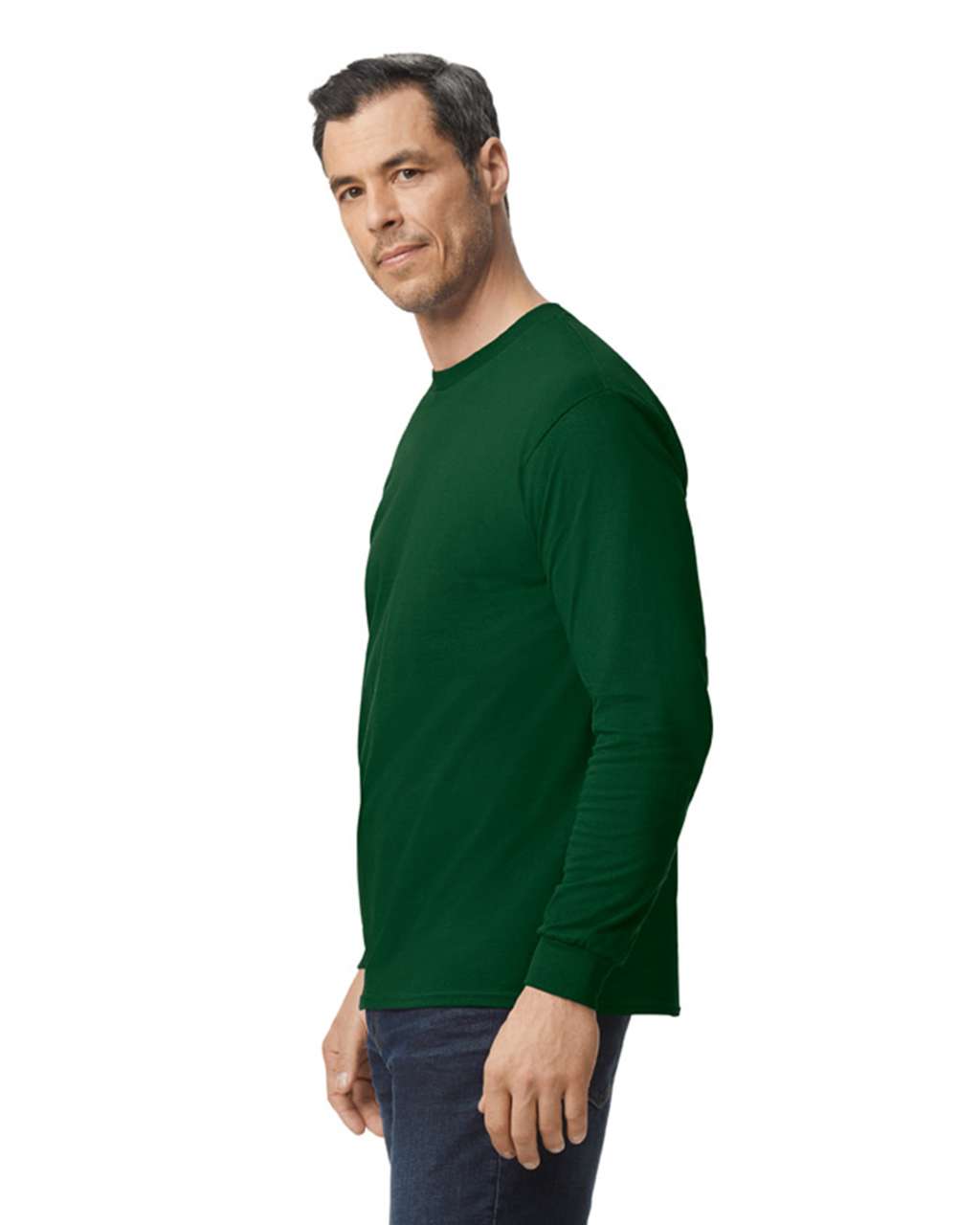 GILDAN ®  HEAVY COTTON™ ADULT LONG SLEEVE T-SHIRT - Forest Green - Additional