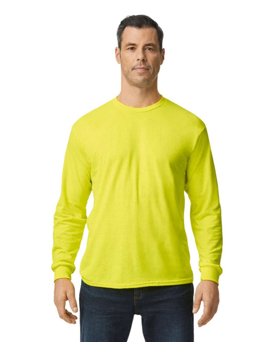 GILDAN ®  HEAVY COTTON™ ADULT LONG SLEEVE T-SHIRT - Safety Green - Main