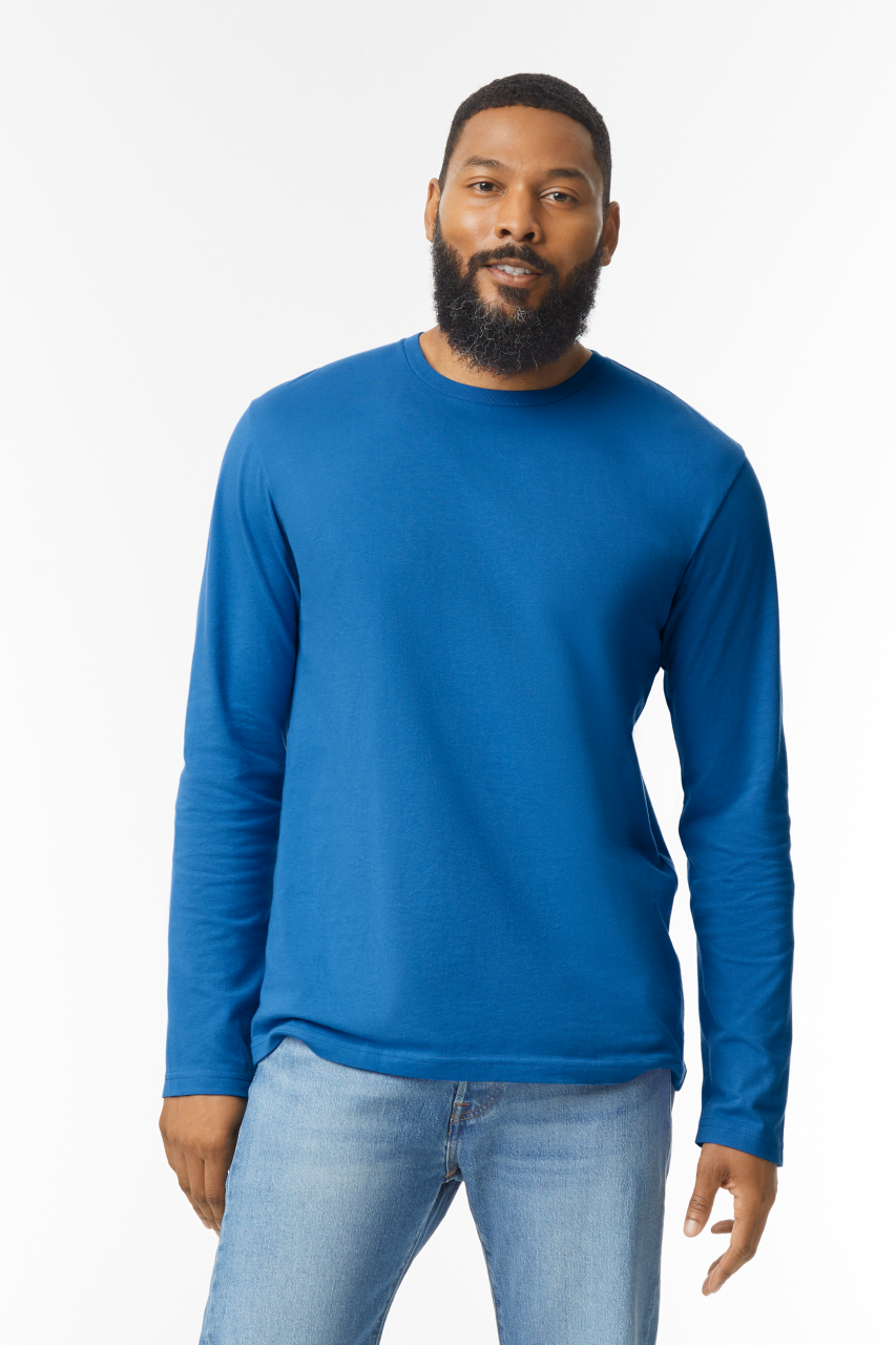 SOFTSTYLE ®  ADULT LONG SLEEVE T-SHIRT - Royal - Model