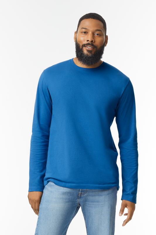 SOFTSTYLE ®  ADULT LONG SLEEVE T-SHIRT - Royal - Model