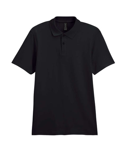 SOFTSTYLE ®  ADULT DOUBLE PIQUÉ POLO - Black - Main