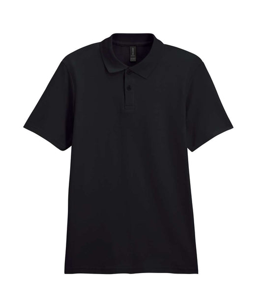 SOFTSTYLE ®  ADULT DOUBLE PIQUÉ POLO - Black - Main
