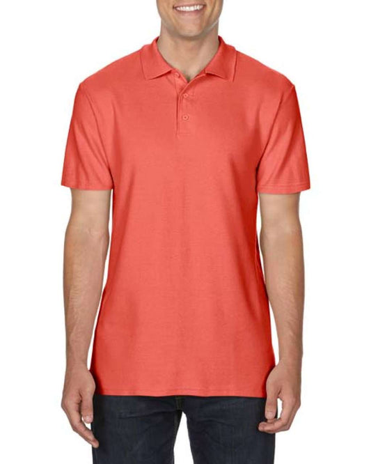 SOFTSTYLE ®  ADULT DOUBLE PIQUÉ POLO - Bright Salmon - Main