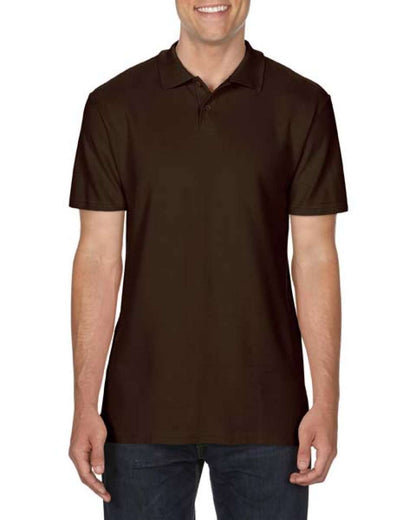 SOFTSTYLE ®  ADULT DOUBLE PIQUÉ POLO - Dark Chocolate - Main