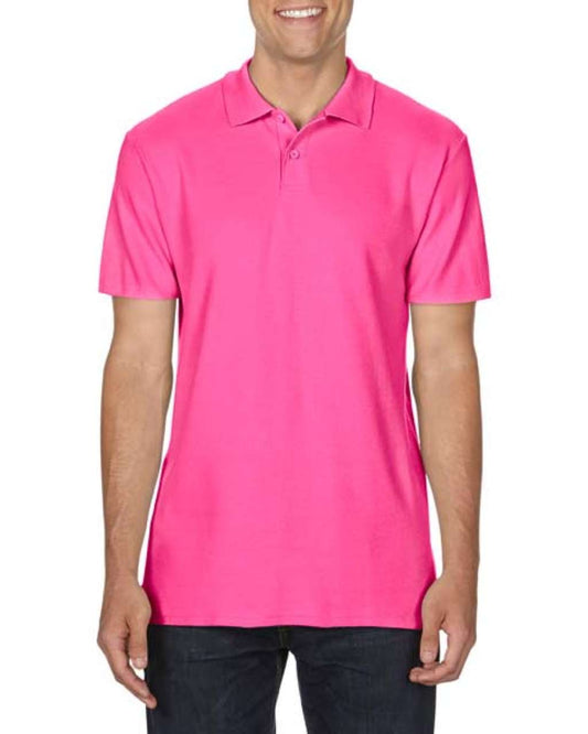 SOFTSTYLE ®  ADULT DOUBLE PIQUÉ POLO - Heliconia - Main