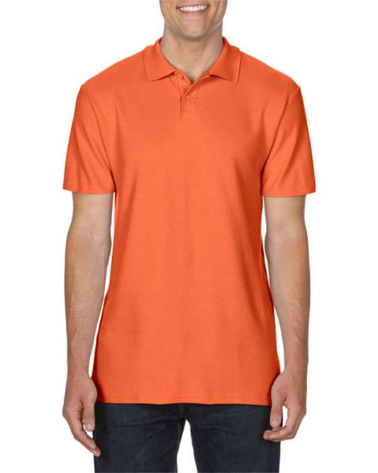 SOFTSTYLE ®  ADULT DOUBLE PIQUÉ POLO - Orange - Main