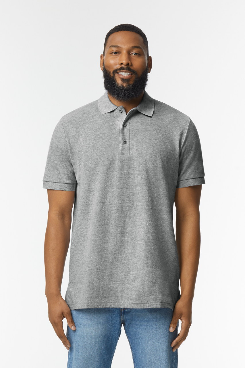PREMIUM COTTON ®  ADULT DOUBLE PIQUÉ POLO - Black - Model