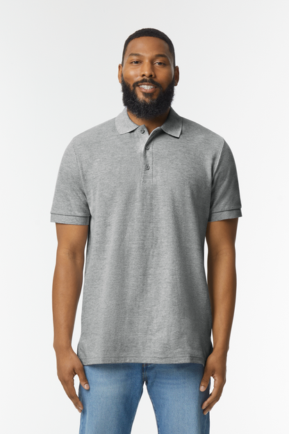 PREMIUM COTTON ®  ADULT DOUBLE PIQUÉ POLO - Black - Model