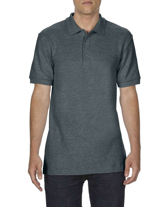 PREMIUM COTTON ®  ADULT DOUBLE PIQUÉ POLO - Dark Heather - Main