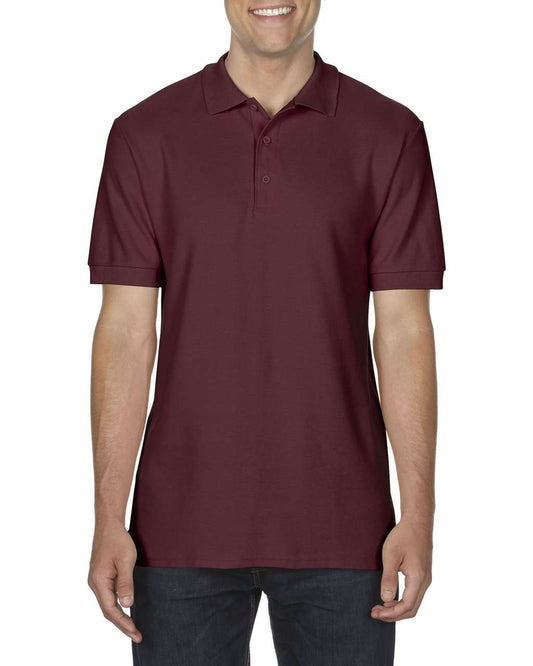 PREMIUM COTTON ®  ADULT DOUBLE PIQUÉ POLO - Maroon - Main