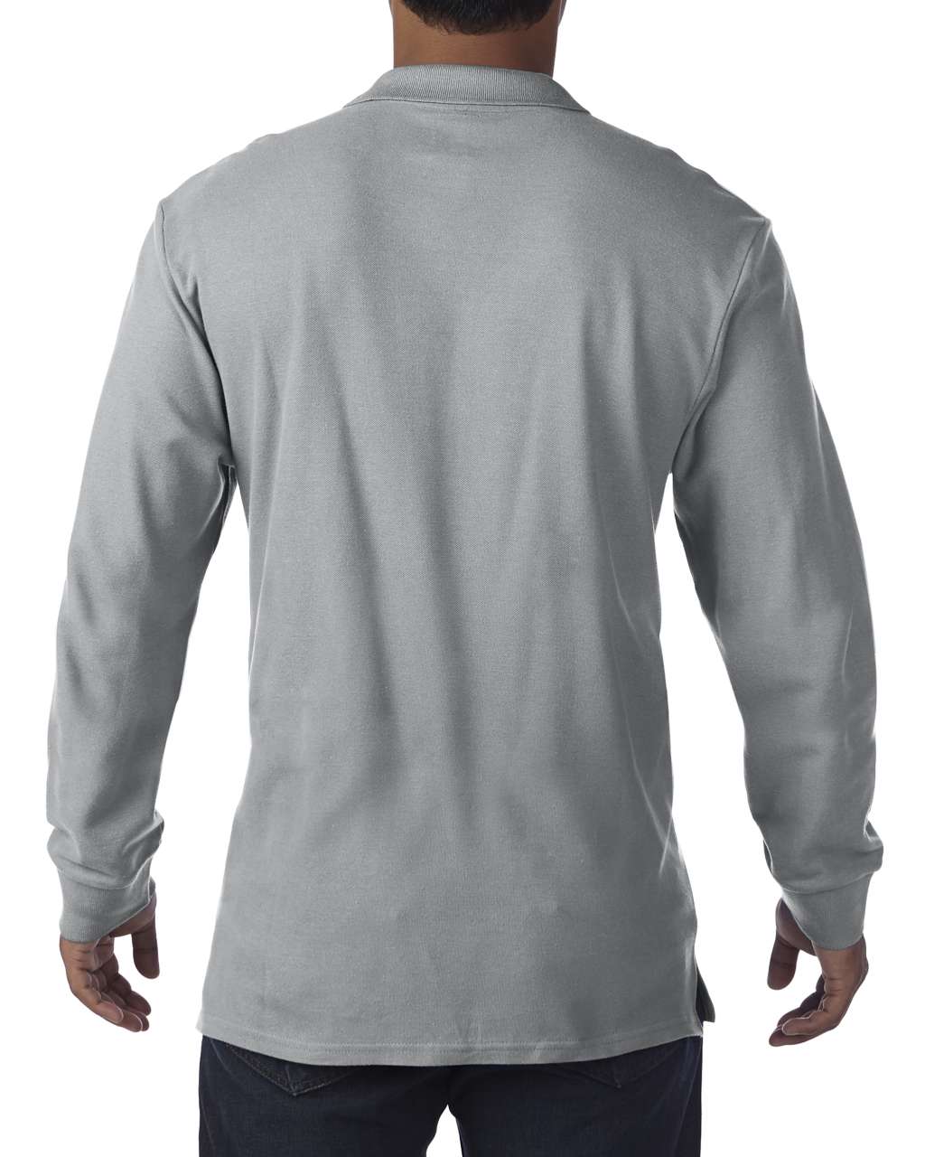 PREMIUM COTTON ®  ADULT LONG SLEEVE DOUBLE PIQUÉ POLO - RS Sport Grey - Additional