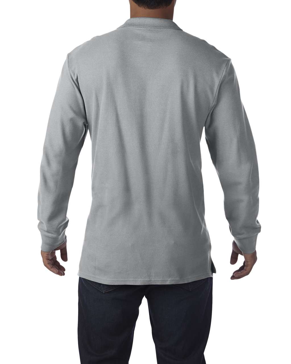 PREMIUM COTTON ®  ADULT LONG SLEEVE DOUBLE PIQUÉ POLO - RS Sport Grey - Additional