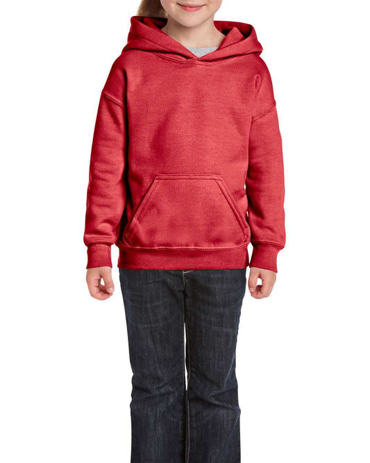HEAVY BLEND™ YOUTH HOODED SWEATSHIRT - Heather Sport Scarlet Red - Main