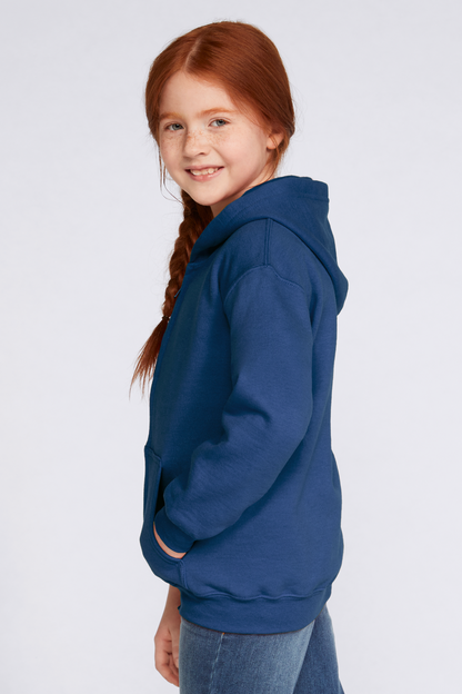 HEAVY BLEND™ YOUTH FULL ZIP HOODED SWEATSHIRT - Black - Additional