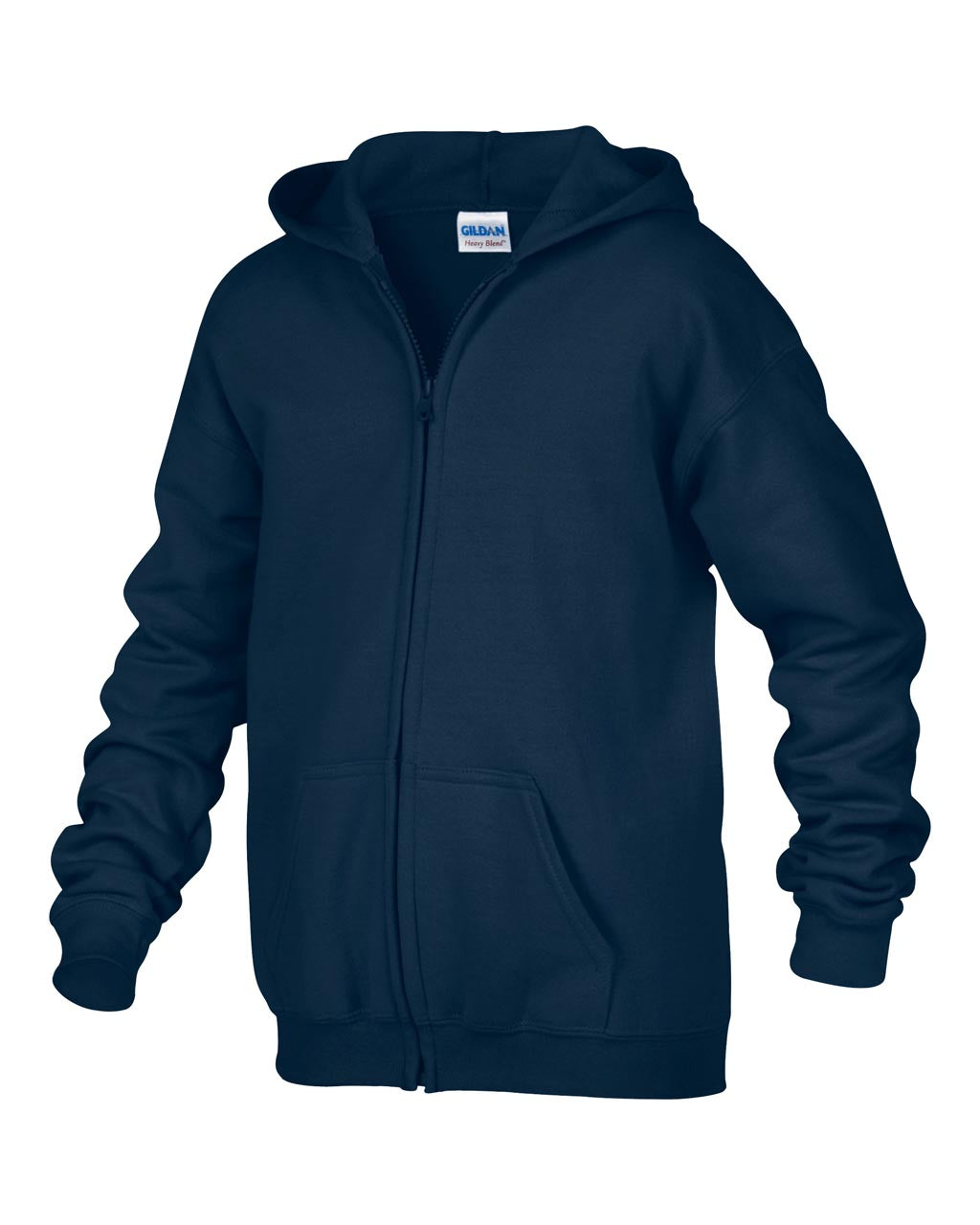 HEAVY BLEND™ YOUTH FULL ZIP HOODED SWEATSHIRT - Navy - Additional