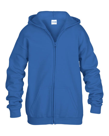 HEAVY BLEND™ YOUTH FULL ZIP HOODED SWEATSHIRT - Royal - Additional