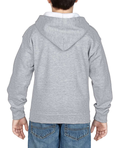 HEAVY BLEND™ YOUTH FULL ZIP HOODED SWEATSHIRT - Sport Grey - Additional
