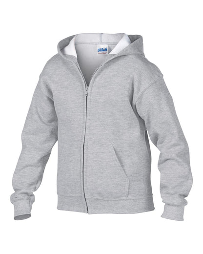 HEAVY BLEND™ YOUTH FULL ZIP HOODED SWEATSHIRT - Sport Grey - Additional