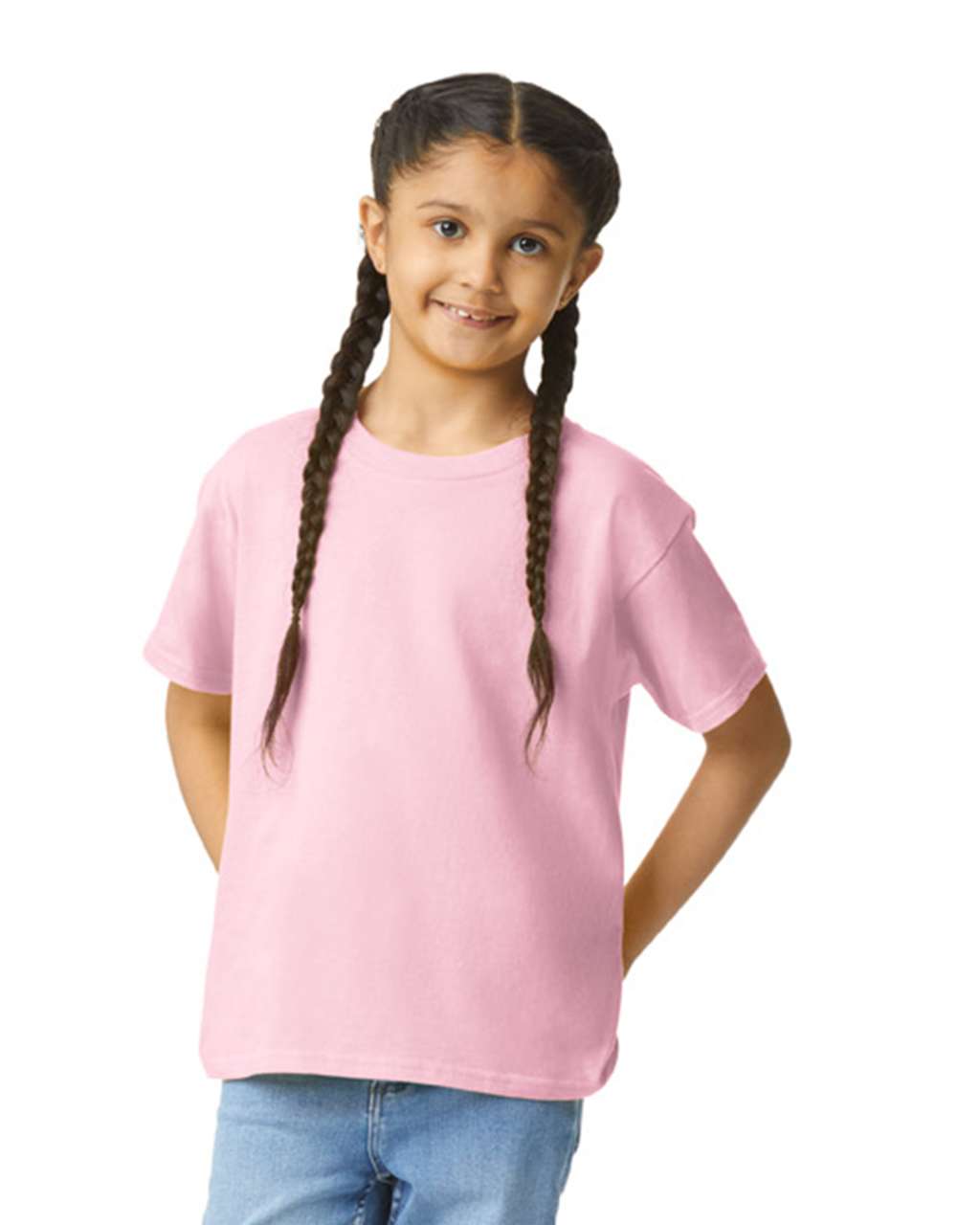 LIGHT COTTON YOUTH T-SHIRT - Light Pink - colorimageurl