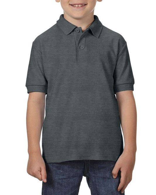 DRYBLEND ®  YOUTH DOUBLE PIQUÉ POLO SHIRT - Dark Heather - Main