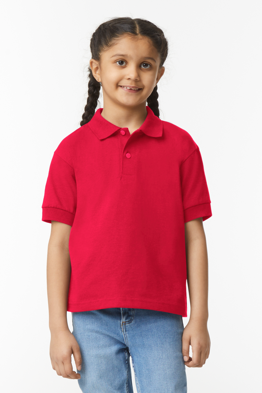 DRYBLEND® YOUTH JERSEY POLO SHIRT - Black - Model