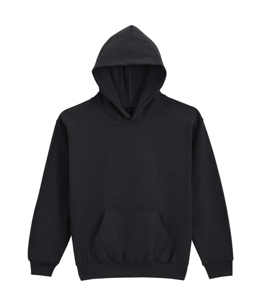 SOFTSTYLE® MIDWEIGHT FLEECE YOUTH HOODIE - Black - colorimageurl