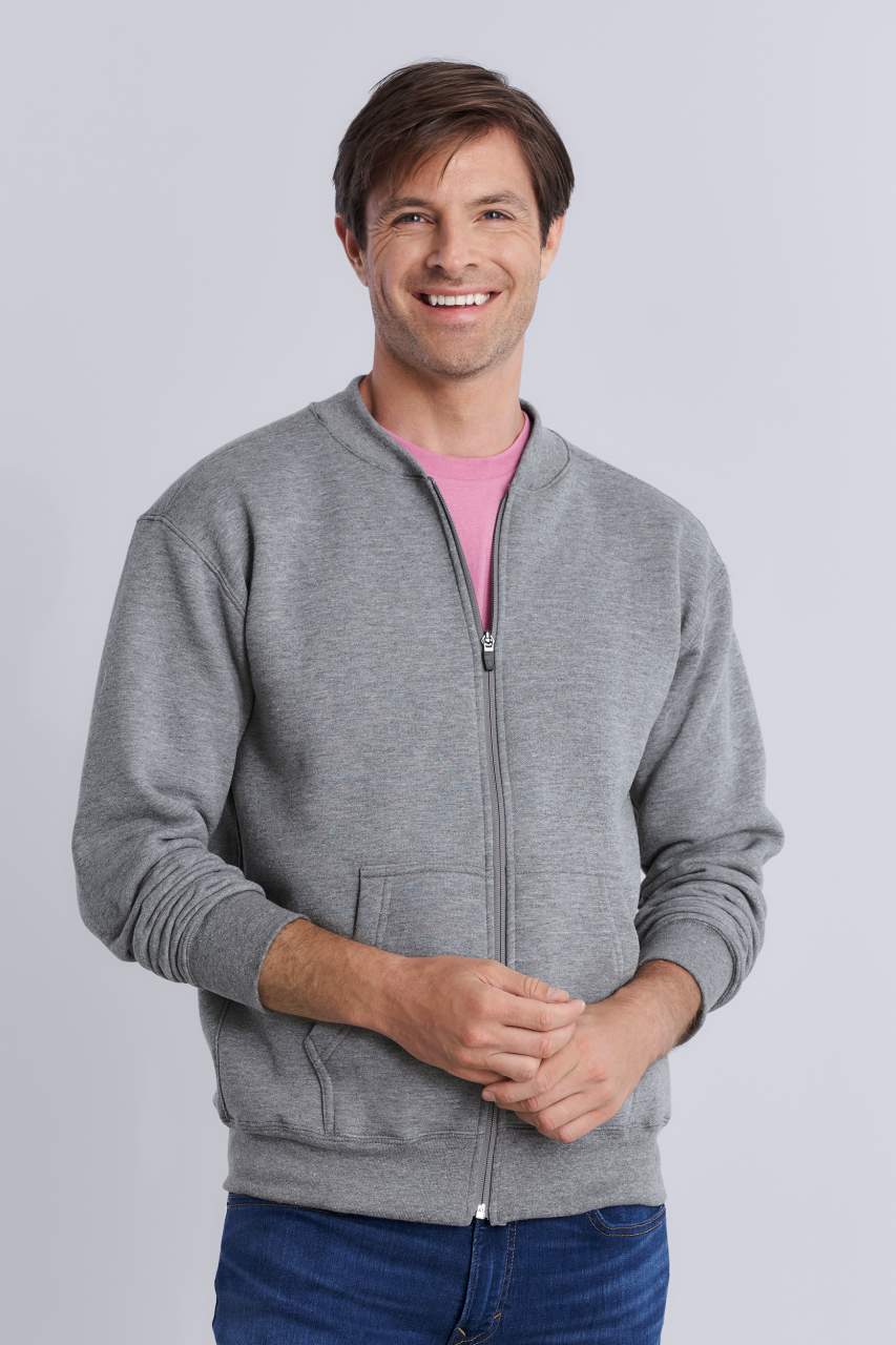 HAMMER ADULT FULL ZIP JACKET - Graphite Heather - Model