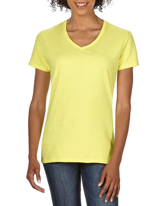 PREMIUM COTTON ®  LADIES' V-NECK T-SHIRT - Cornsilk - Main