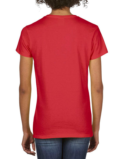 PREMIUM COTTON ®  LADIES' V-NECK T-SHIRT - Red - Additional