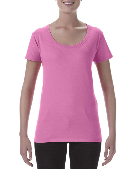 SOFTSTYLE ®  LADIES' DEEP SCOOP T-SHIRT - Azalea - Main