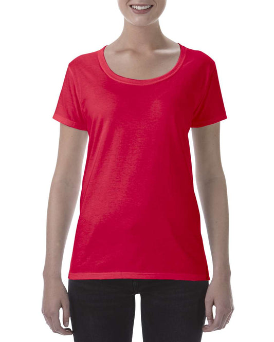 SOFTSTYLE ®  LADIES' DEEP SCOOP T-SHIRT - Red - Main