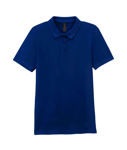 SOFTSTYLE ®  LADIES' DOUBLE PIQUÉ POLO WITH 3 COLOUR-MATCHED BUTTONS - Navy - colorimageurl