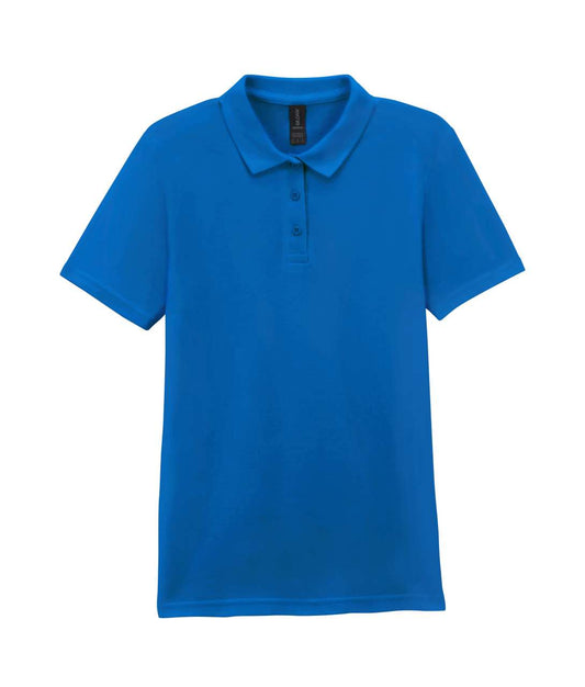 SOFTSTYLE ®  LADIES' DOUBLE PIQUÉ POLO WITH 3 COLOUR-MATCHED BUTTONS - Royal - colorimageurl