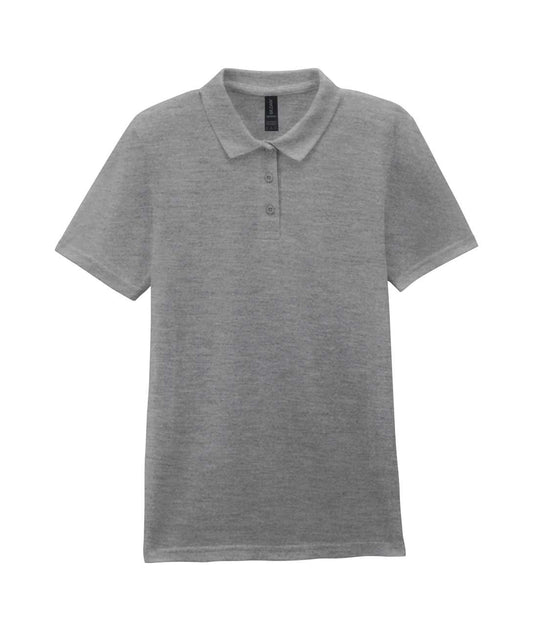 SOFTSTYLE ®  LADIES' DOUBLE PIQUÉ POLO WITH 3 COLOUR-MATCHED BUTTONS - RS Sport Grey - colorimageurl