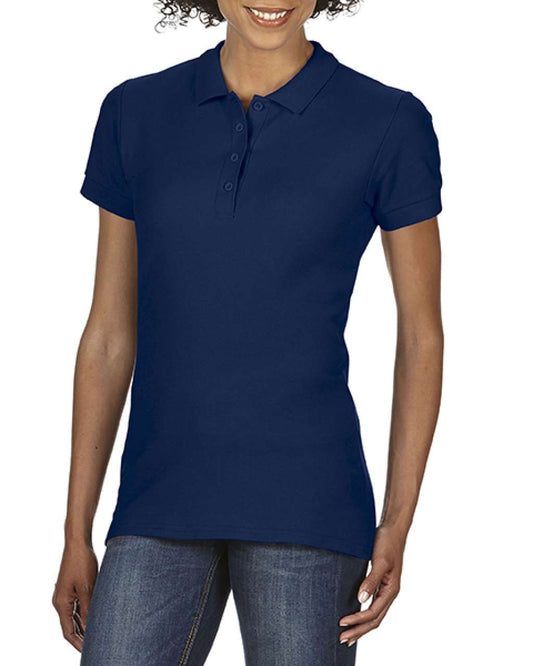 SOFTSTYLE ®  LADIES' DOUBLE PIQUÉ POLO - Navy - Main