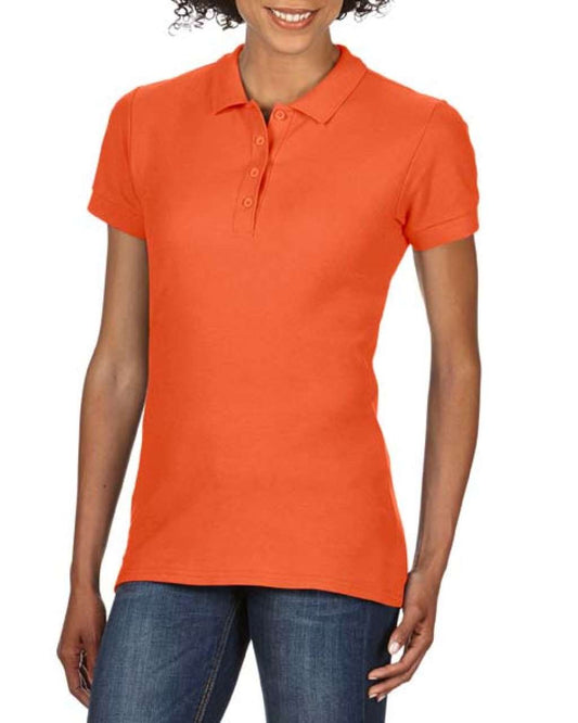 SOFTSTYLE ®  LADIES' DOUBLE PIQUÉ POLO - Orange - Main