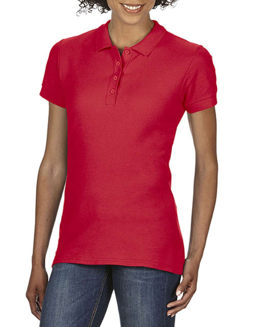 SOFTSTYLE ®  LADIES' DOUBLE PIQUÉ POLO - Red - Main