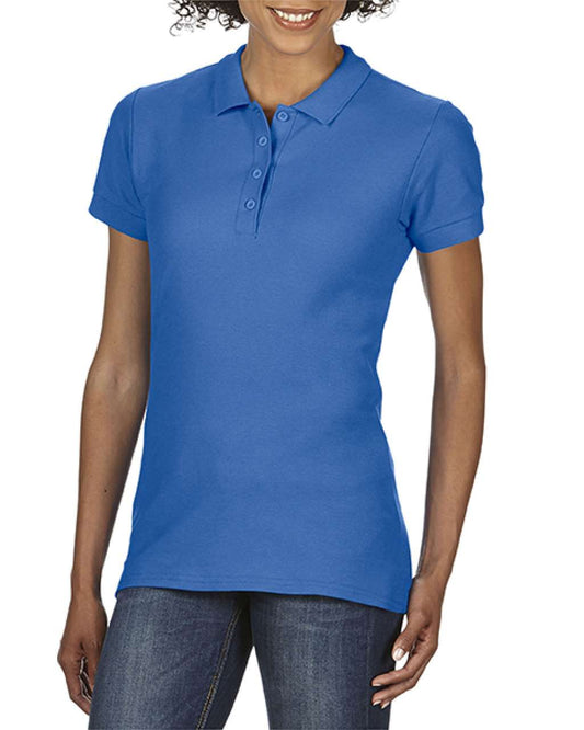 SOFTSTYLE ®  LADIES' DOUBLE PIQUÉ POLO - Royal - Main