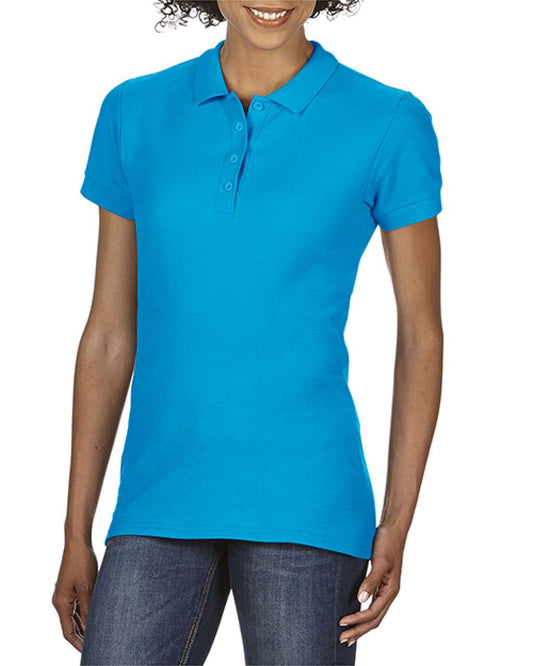 SOFTSTYLE ®  LADIES' DOUBLE PIQUÉ POLO - Sapphire - Main